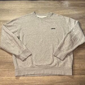 Levi's Light Grey Crewneck Relaxed Fit sweater size medium